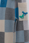YANYAN KNITS Check Colorblock Sweatpants YYK-YYW23-0181-LANLV Blue/Green YYK-YYW23-0182